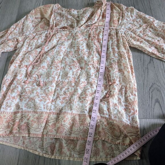 Nani Pani Magnolia Cotton Viole Size Medium/Large Boho Peasant Top - Picture 8 of 9